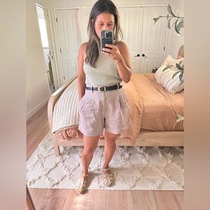 Madewell linen shorts in lavender